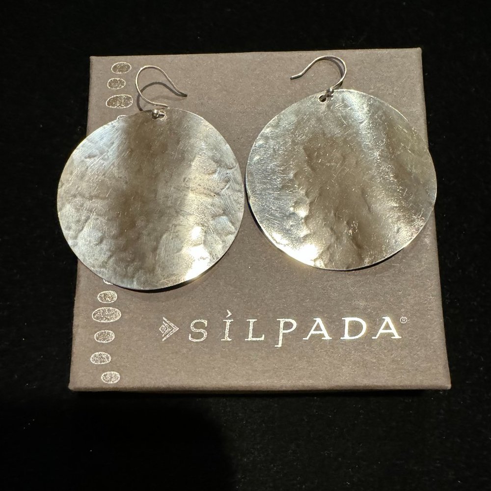 Silpada "MOONGLOW" sterling silver earrings! Retired W2251
